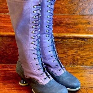 John Fluevog Enneagram Optimist Tall Boots. Sz 10. Purple